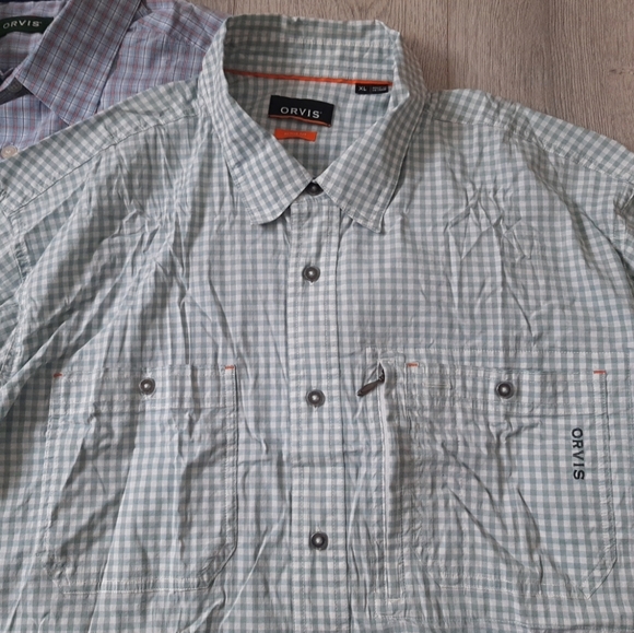 Lot Of 2 Orvis Shirts Mens XL Long Sleeve Fishing Outdoor Plaid - Picture 2 of 16